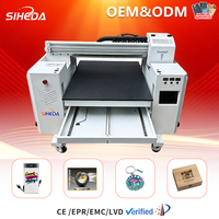Penjualan Panas Printer Flatbed Digital UV Inkjet 600*900mm 2-4 Printheads Platform Vakum Mesin Pencetak UV Pencampur Tinta Putih