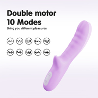 Vibrateur Lapin Point G Aite, Godemiché Réaliste, 10 Vitesses, Étanche, Rechargeable, Silencieux, Jouet Sexuel Privé pour Femme et Couple, Bleu