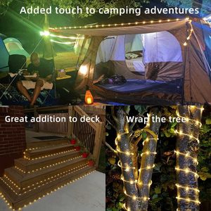 <span class=keywords><strong>Luces</strong></span> Decorativas Solares LED para <span class=keywords><strong>Jardín</strong></span>, Patio y Caminos, Guirnalda <span class=keywords><strong>de</strong></span> <span class=keywords><strong>Luces</strong></span> <span class=keywords><strong>de</strong></span> <span class=keywords><strong>Navidad</strong></span>, Tubo Flexible Impermeable IP65, Alimentado por Energía Solar - Product Image 5