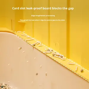 Bac à litière fermé pour chat <span class=keywords><strong>adulte</strong></span>, anti-odeur, anti-éclaboussures, anti-exposition, grand format, type tiroir, pour nettoyage facile - Product Image 2