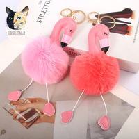 Porte-clés Flamant Rose en Peluche Doux et Moelleux, Pendentif Mignon pour Voiture, Sac à Main, Sac d'École ou Téléphone Portable