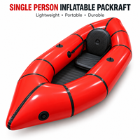 Packraft gonflable 1 ou 2 personnes, kayak en TPU avec plancher Drop Stitch, radeau portable pour rivière, lac et aventures en plein air