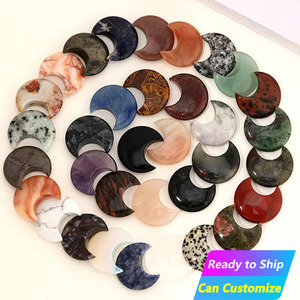 3cm toptan doğal gerçek kuvars taşlar ve yarı değerli ametist takı şifa taşı el sanatları chaccrystal büyük ay kristal - Product Image 1