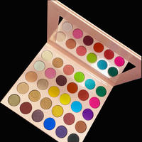 Palette d'ombres à paupières personnalisée en gros, étanche, scintillante, magnétique, vide, pour maquillage, marque privée, grande palette d'ombres à paupières