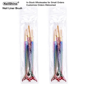 Juego de 3 unid/set de pinceles de Gel <span class=keywords><strong>para</strong></span> uñas, delineador de uñas Nail Art con cambio de Color personalizado, 7/9/11mm - Product Image 2