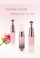 Huile à lèvres végane changeante de couleur, hydratante, magique, naturelle, gloss à lèvres aromatisé aux fruits, teinte huileuse, marque privée