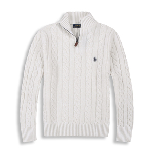 <span class=keywords><strong>Maglione</strong></span> <span class=keywords><strong>Polo</strong></span> RL Personalizzato da <span class=keywords><strong>Uomo</strong></span> in Lana e Cotone con Collo a Girocollo, Lavorazione a Trecce, Casual, Prodotto da Ralphes - Product Image 3