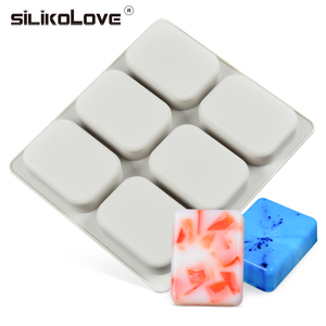 MUYULINS Factory 6-Cavity Reusable Homemade Maker LFGB Platinum Non-Stick BPA-Free <b>Silicone</b> Soap Mold - Product Image 1