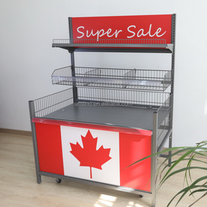 ถังขยะตาข่ายสำหรับซูเปอร์มาร์เก็ตตารางใหม่พร้อมล้อถอดออกได้วัสดุเหล็กบรรจุในกล่อง - Product Image 2