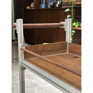Aluminum Profile <b>Storage</b> <b>Cart</b> Rectangle Standing Type For Living Room Home Use Snack <b>Cart</b> Style - Product Image 1