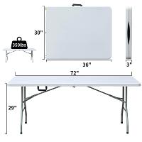 Vente en gros Table pliable en plastique de 6 pieds longue et portable pour dîner et événements en plein air