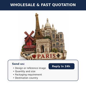 Imán de Resina 3D Personalizado de París, Recuerdo de <span class=keywords><strong>la</strong></span> Torre Eiffel, Imán para Refrigerador, Regalo Turístico al por Mayor - Product Image 4