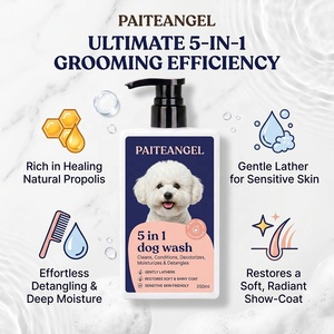 Shampooing démêlant et revitalisant 5-en-1 <span class=keywords><strong>pour</strong></span> chiens à la propolis, <span class=keywords><strong>pour</strong></span> peaux sensibles, 350 ml, vente en gros, OEM - Product Image 1
