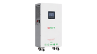 Batterie LiFePO4 murale 51,2 V 200 Ah avec BMS intelligent intégré et onduleur intégré pour système d'énergie solaire domestique et alimentation de secours