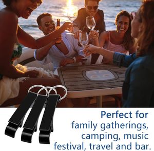 Llavero Destapador de Botellas de Metal Negro Premium, Personalizado, Accesorio para Cocina, Festivales de Música, Bodas, Fiestas, Herramienta para Abrir Latas de Refresco al por Mayor - Product Image 6