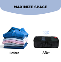 Accessoires d'organisateur de voyage Conception de compression d'emballage de cube peu encombrante pour une organisation efficace des bagages