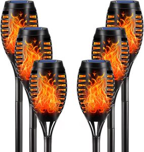 Vente d'usine : 12 torches solaires LED étanches IP65 pour jardin, allées et pelouses, modèle FX-SOSG039 - Product Image 1