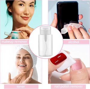 60ml 80ml 100ml 120ml 150ml <b>200ml</b> 300ml 500ml for PET Plastic Press Pump Cosmetic <b>Bottle</b> Nail Polish Remover Screen Printing - Product Image 4