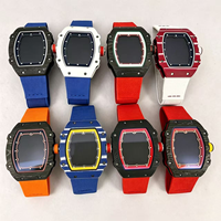 Nouvelle montre mécanique de luxe pour homme, ultra-fine, en fibre de carbone 67-02, mouvement apparent, cadeau de Noël pour homme d'affaires