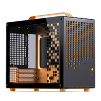 JONSBO Z20 Oranye/hitam Kaca Tempered Mini Tower PC Case Mendukung 240 AIO H160mm Cooler M-ATX Motherboard Seri GPU hingga 363mm