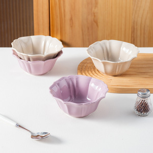 Bol à fleurs en céramique de 6 pouces, couleur unie simple, résistant au micro-ondes, style minimaliste moderne, multi-usages, pour la maison, pour le riz, la soupe - Product Image 4