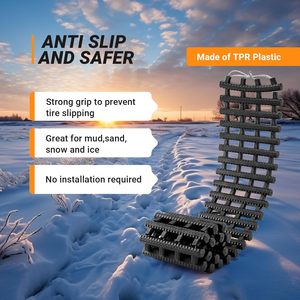 47.2 \ "L TPR Tire Recovery Track Pad Roll per auto tavole di trazione per pneumatici Kit di strumenti di emergenza con scaletta laterale - Product Image 4