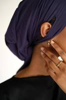 Bonnet ajustable en jersey de coton musulman FRC avec trou pour les oreilles, sous-hijab doux et extensible en jersey, bonnet intérieur réglable pour femme