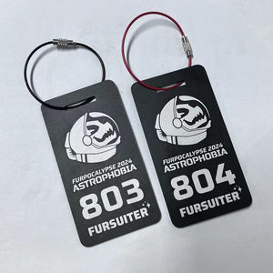 Özelleştirilebilir anodize alüminyum Metal çanta bavul bagaj etiketleri - Product Image 5