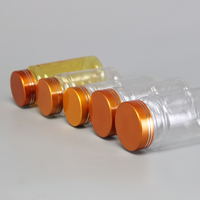 Vente directe d'usine, flacon en plastique PET transparent/jaune pour pilules, vide, 80 ml, 100 ml, 120 ml, 150 ml