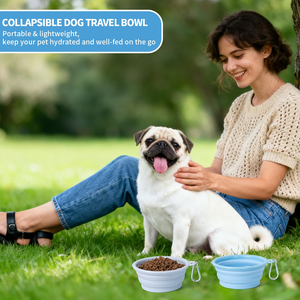 Vente en gros OEM/ODM de bols de voyage imperméables pour chats, bols pliables en silicone colorés pour animaux de compagnie, portables pour l'extérieur, avec logo personnalisé - Product Image 2