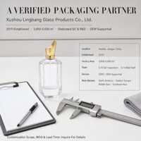 Fabrication en stock – Flacons de parfum en verre haut de gamme personnalisés de 30 ml, 50 ml, 100 ml avec pompe pulvérisatrice et boîte sur mesure