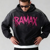 Sudadera con Capucha de Alta Calidad, Personalizada con Logotipo en Impresión 3D Puff, Talla Estadounidense, 100% Algodón, Impresión DTG, Talla Grande para Hombre