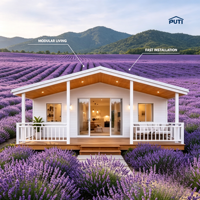 Maison préfabriquée moderne de 40 pieds, maison modulaire pour les vacances, idéale pour les stations balnéaires, le glamping, le camping et l'hébergement touristique.