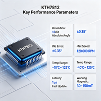 CONNTEK KTH7812 Encoder Sudut Magnetik Hall Presisi Tinggi 16-bit Sensor Putar Absolut Output SPI/ABZ/UVW 120k RPM Memori MTP