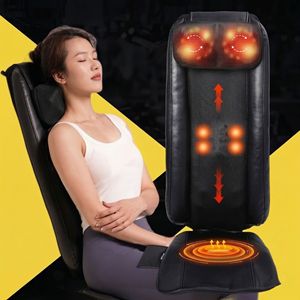 Coussin de massage noir avec vibration et chaleur, pour le cou, la taille et le dos, fonction de minuterie, à brancher - Product Image 1