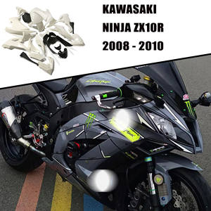 Personalización - Kit de Carenado de Motocicleta sin Pintar, Blanco, Inyectado, para <span class=keywords><strong>Kawasaki</strong></span> ZX-10R 2008 <span class=keywords><strong>2009</strong></span> 2010 - Product Image 5