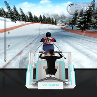 Gran máquina de esquí 9D VR todo en uno interior interactivo realidad Virtual Arcade somatosensorial equipo de juego de simulación para