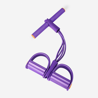 Banda elástica de cuatro tubos Fitness Multifunción Push up Cuerda de tracción Banda de resistencia Extractores de pedal