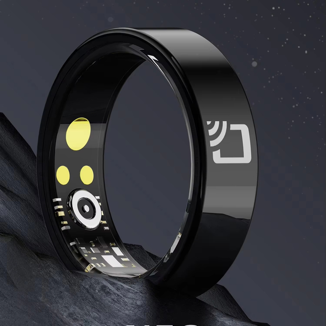 App Control Fashion Social-Enabled NFCGPS IP68 Smart Ring R20 7mm Ceramic Fitness Tracker Heart Rate Monitoring Blood Oxygen IOS