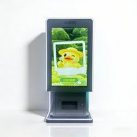 Terminal interactif commercial en acier inoxydable gris argenté Ninix avec capture automatique HD et équipement multi-modèles pour la libre-service