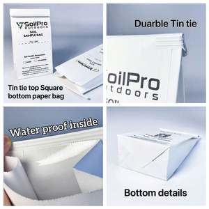 Wholesale Custom logo Kraft Laboratory Envelopes Tin Tie <b>Bag</b> With Biodegradable Liner Soil Sample Envelopes - Product Image 2