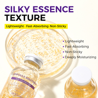 Ampoule liftante au collagène végétalien et peptides de soie, sérum anti-âge raffermissant, vente en gros OEM ODM, marque privée OEM