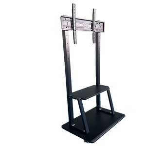 फर्श खड़े टीवी माउंट स्टैंड समायोज्य ऊंचाई वेसा संगत ब्रैकेट भंडारण शेल्फ अनुकूलन योग्य आकार मोटाई पाउडर लेपित - Product Image 2