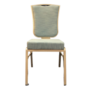 Chaise de salle à manger en tissu rembourré avec cadre en fer de luxe au design moderne pour les banquets de mariage, les événements en plein air, les hôtels - Utilisation commerciale - Product Image 1