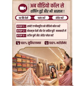 Collection de Sarees Prêts-à-Porter Tendance pour Femmes – Vente en Gros, Motifs Actuels, Idéales pour les Fêtes, Protection Solaire, Séchage Rapide - Product Image 3