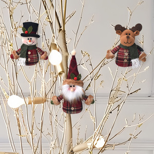 Handmade Retro <b>Christmas</b> Tree Decorations Hanging Ornaments with Santa Claus Snowman & Reindeer Gifts and Toys - Product Image 2