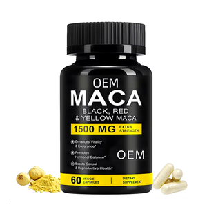 Triple Blend Peruvian Maca Root <strong>Veggie</strong> Capsules High Strength Herbal <strong>Supplement</strong> for Energy and Immunity Support Private Label - Product Image 1