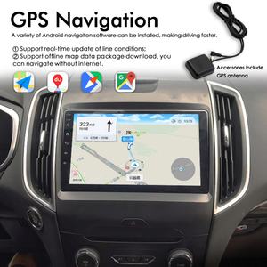 Autoradio stéréo sans fil CarPlay Android 13 avec commande vocale IA, navigation GPS 128 Go pour Ford Edge SE 2016 2.0L, lecteur multimédia vidéo - Product Image 2