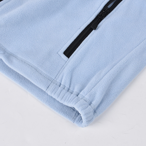 Hombre logotipo bordado personalizado luz azul micro polar de lana chaqueta - Product Image 6