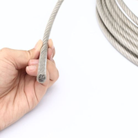 Hot Selling 7x7 Edelstahl Ss Drahtseil 1mm 2mm 3mm 4mm 5mm PVC-beschichtetes Drahtseil Flugzeug kabel Metallseil